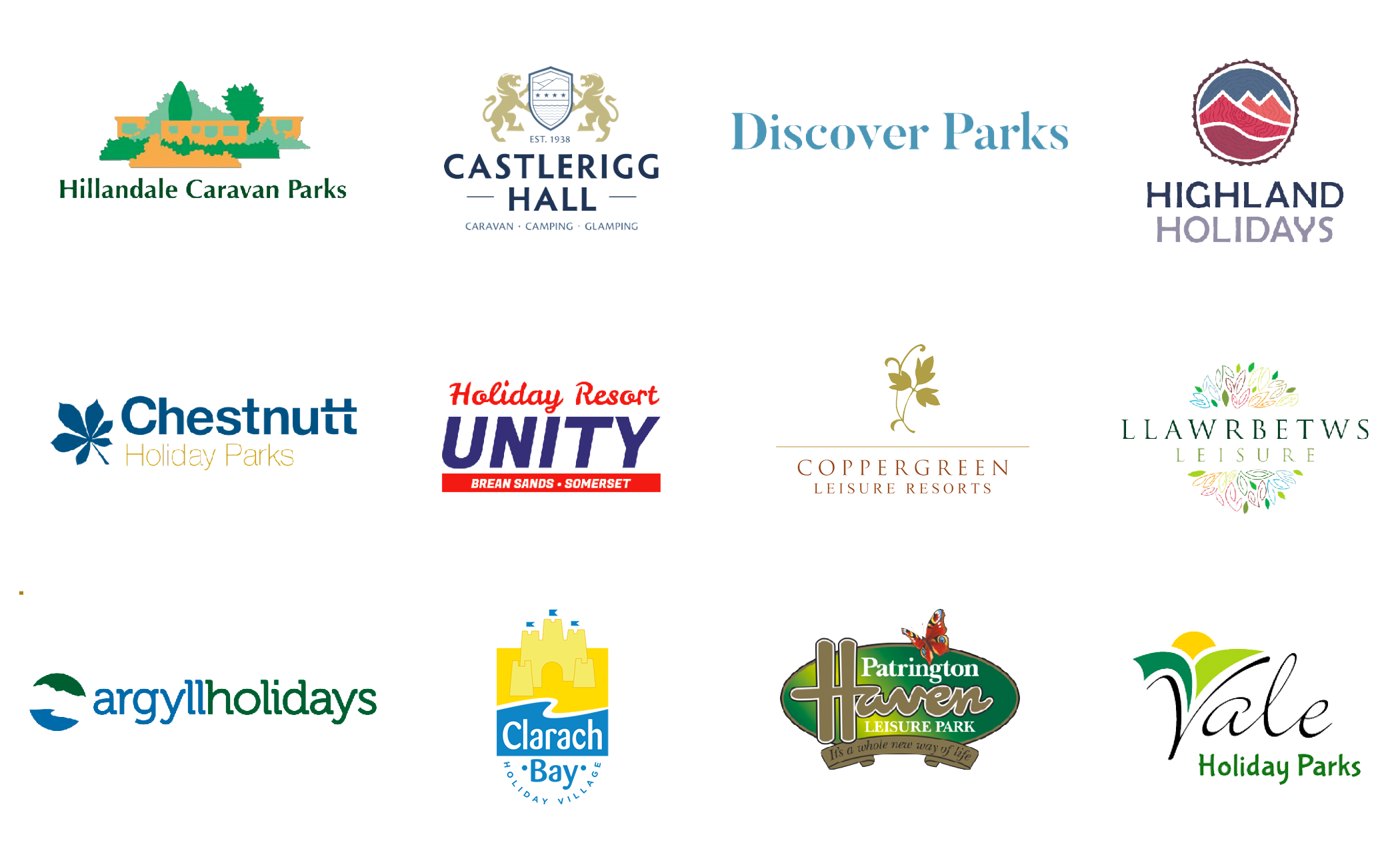 Holiday parks which Park Kit has worked with