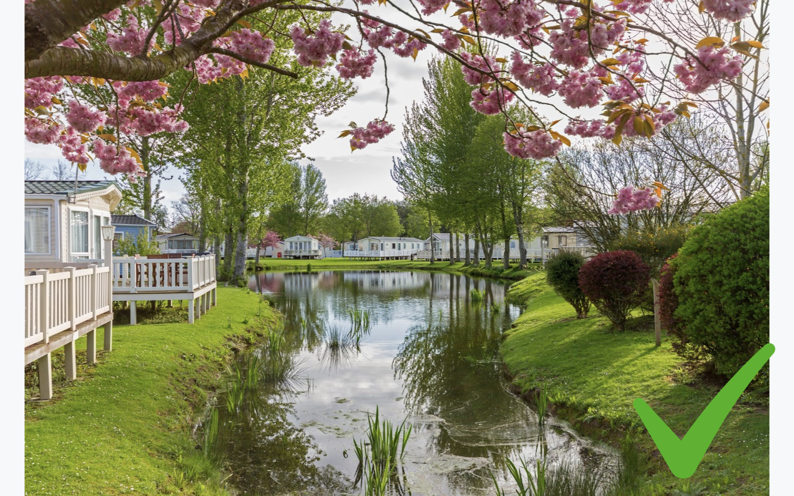 A beautiful river running through a holiday park